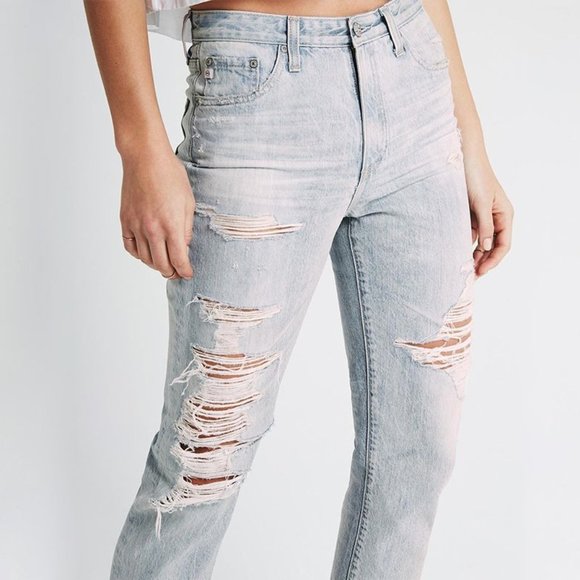 AG ADRIANO‎ GOLDSCHMIED The Phoebe Distressed High Waist Denim Sz 24 - Picture 2 of 13